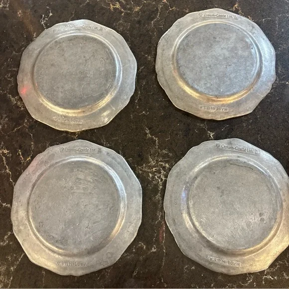 Set Of 4 Bread Plates Crown Castle Ltd USA Queen Anne Design 6 1/4” - Picture 3 of 13